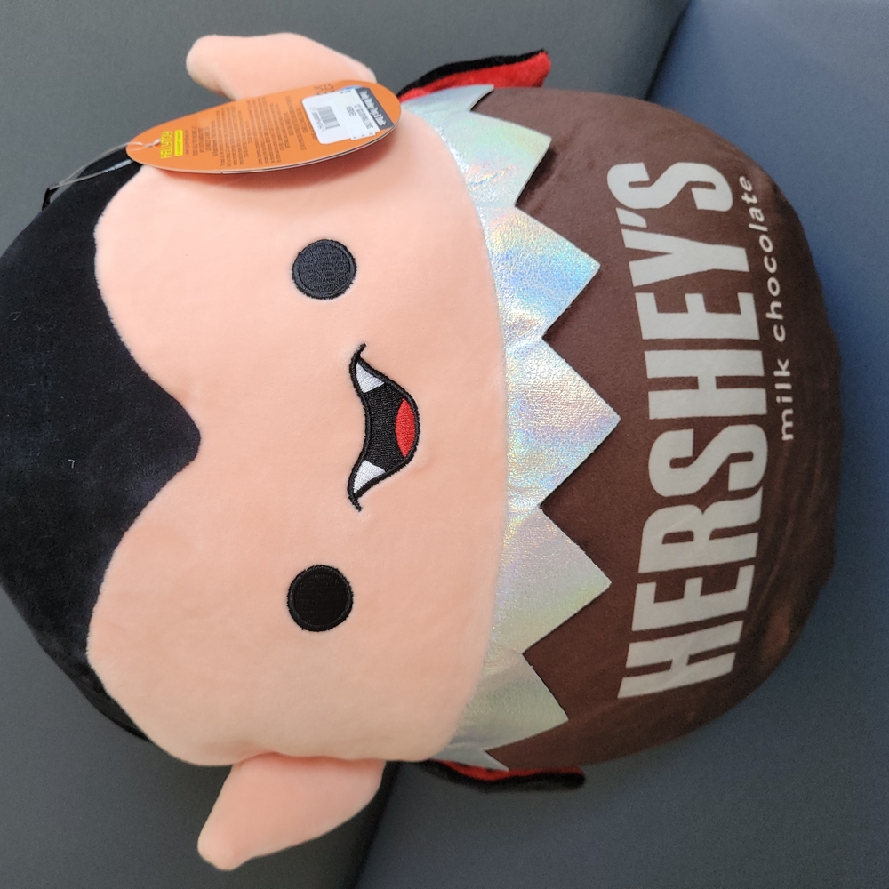 Hershey's Squishmallow Vampire Plush - Black, Brown, White